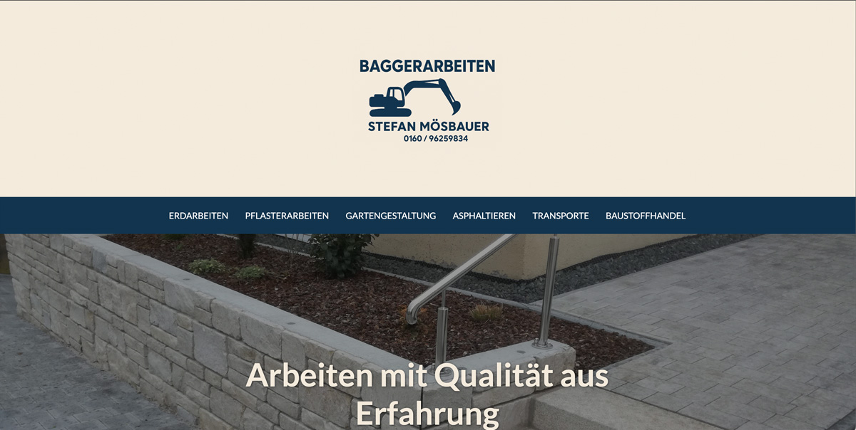Projekt Baggerarbeiten Mößbauer
