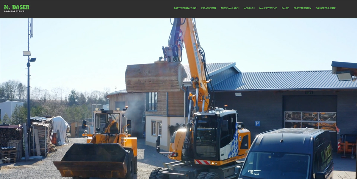 Projekt Baggerbetrieb Daser